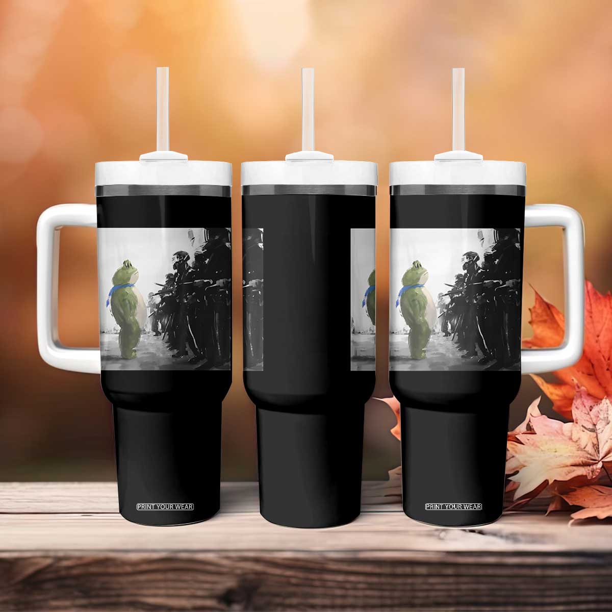 Frog Resist Tumbler With Handle Free Portland Oregon Freedom Fighters TS02 Print Your Wear