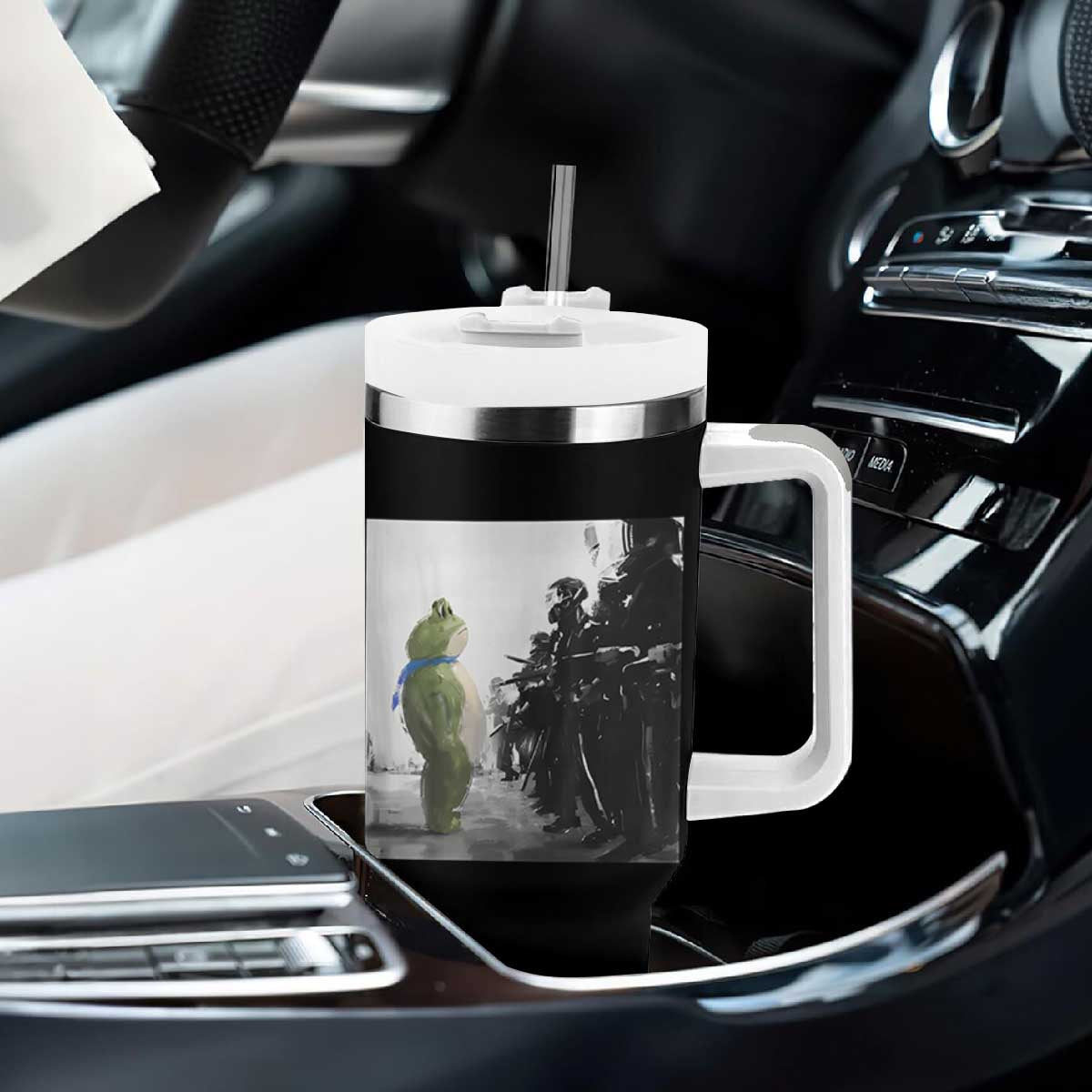 Frog Resist Tumbler With Handle Free Portland Oregon Freedom Fighters TS02 Print Your Wear