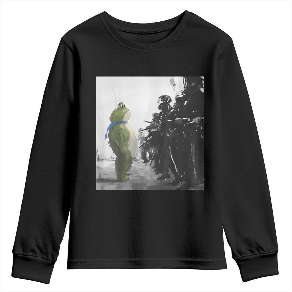 Frog Resist Youth Sweatshirt Free Portland Oregon Freedom Fighters TS02 Black Print Your Wear