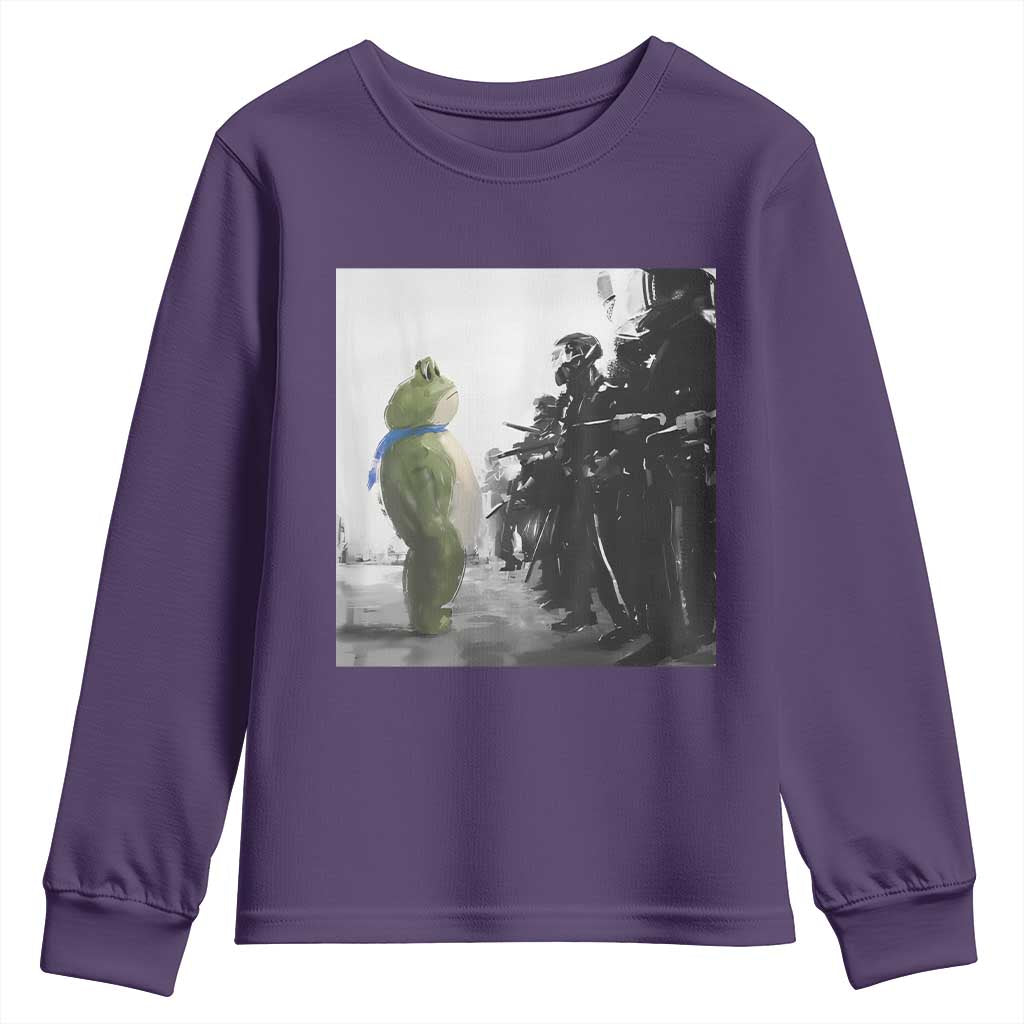 Frog Resist Youth Sweatshirt Free Portland Oregon Freedom Fighters TS02 Purple Print Your Wear