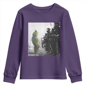 Frog Resist Youth Sweatshirt Free Portland Oregon Freedom Fighters TS02 Purple Print Your Wear