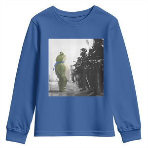 Frog Resist Youth Sweatshirt Free Portland Oregon Freedom Fighters TS02 Royal Blue Print Your Wear