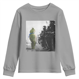 Frog Resist Youth Sweatshirt Free Portland Oregon Freedom Fighters TS02 Sport Gray Print Your Wear