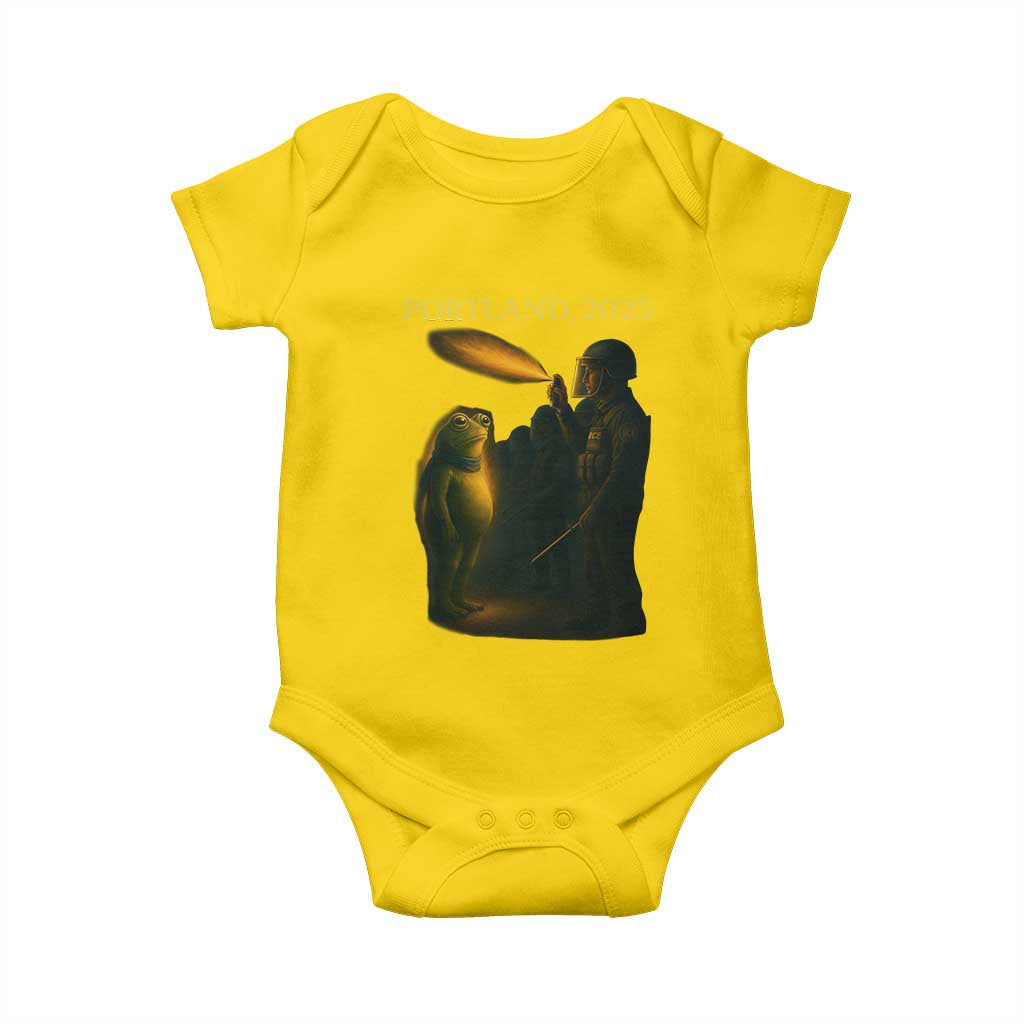 Resist Frog Political Poste Baby Onesie Free Portland Vintage Protest Graphic TS02 Daisy Print Your Wear