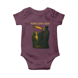 Resist Frog Political Poste Baby Onesie Free Portland Vintage Protest Graphic TS02 Maroon Print Your Wear