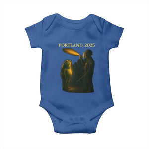 Resist Frog Political Poste Baby Onesie Free Portland Vintage Protest Graphic TS02 Royal Blue Print Your Wear