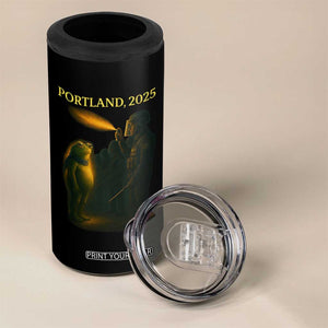 Resist Frog Political Poste 4 in 1 Can Cooler Tumbler Free Portland Vintage Protest Graphic TS02 Print Your Wear