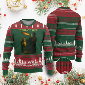 Resist Frog Political Poste Ugly Christmas Sweater Free Portland Vintage Protest Graphic - Print Your Wear