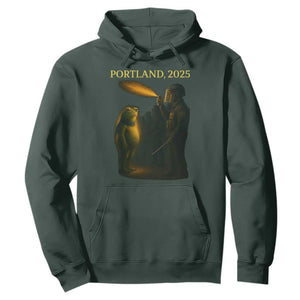 Resist Frog Political Poste Hoodie Free Portland Vintage Protest Graphic TS02 Dark Forest Green Print Your Wear