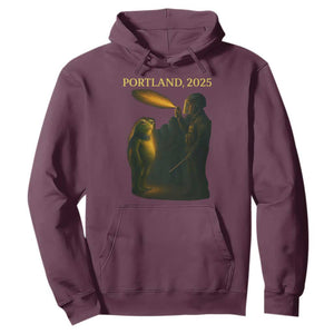 Resist Frog Political Poste Hoodie Free Portland Vintage Protest Graphic TS02 Maroon Print Your Wear