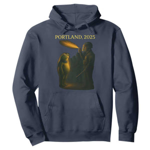 Resist Frog Political Poste Hoodie Free Portland Vintage Protest Graphic TS02 Navy Print Your Wear