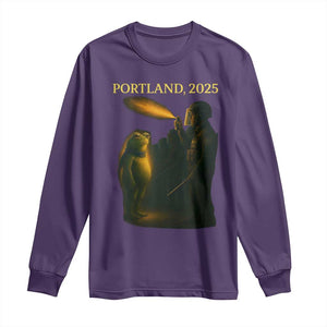 Resist Frog Political Poste Long Sleeve Shirt Free Portland Vintage Protest Graphic TS02 Purple Print Your Wear