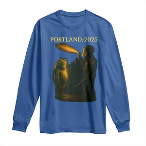 Resist Frog Political Poste Long Sleeve Shirt Free Portland Vintage Protest Graphic TS02 Royal Blue Print Your Wear