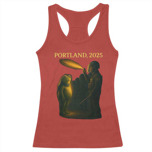 Resist Frog Political Poste Racerback Tank Top Free Portland Vintage Protest Graphic TS02 Red Print Your Wear