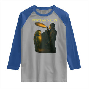Resist Frog Political Poste Raglan Shirt Free Portland Vintage Protest Graphic TS02 Sport Gray Royal Print Your Wear