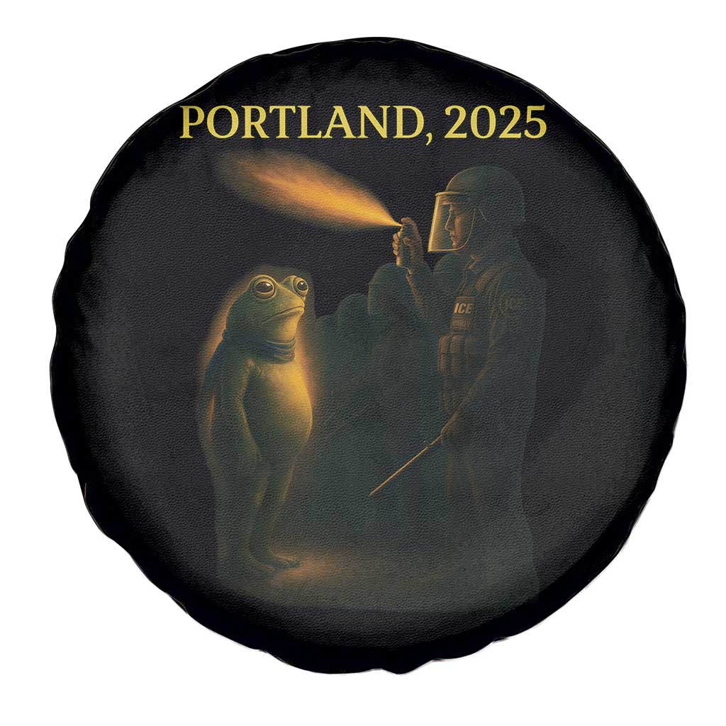 Resist Frog Political Poste Spare Tire Cover Free Portland Vintage Protest Graphic TS02 Print Your Wear