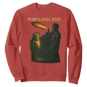 Resist Frog Political Poste Sweatshirt Free Portland Vintage Protest Graphic TS02 Red Print Your Wear