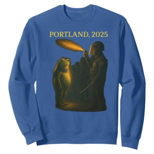 Resist Frog Political Poste Sweatshirt Free Portland Vintage Protest Graphic TS02 Royal Blue Print Your Wear