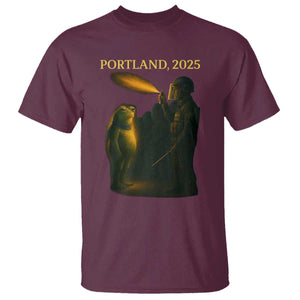 Resist Frog Political Poste T Shirt Free Portland Vintage Protest Graphic TS02 Maroon Print Your Wear
