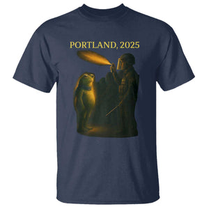 Resist Frog Political Poste T Shirt Free Portland Vintage Protest Graphic TS02 Navy Print Your Wear