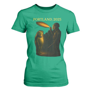 Resist Frog Political Poste T Shirt For Women Free Portland Vintage Protest Graphic TS02 Irish Green Print Your Wear