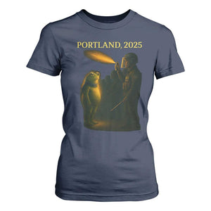 Resist Frog Political Poste T Shirt For Women Free Portland Vintage Protest Graphic TS02 Navy Print Your Wear
