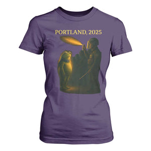 Resist Frog Political Poste T Shirt For Women Free Portland Vintage Protest Graphic TS02 Purple Print Your Wear