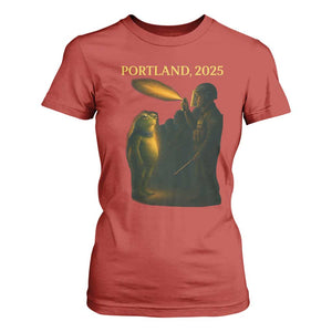 Resist Frog Political Poste T Shirt For Women Free Portland Vintage Protest Graphic TS02 Red Print Your Wear