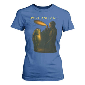 Resist Frog Political Poste T Shirt For Women Free Portland Vintage Protest Graphic TS02 Royal Blue Print Your Wear