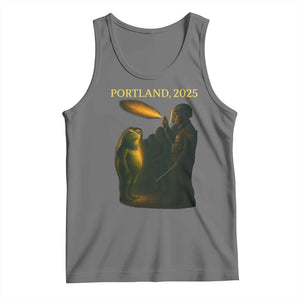 Resist Frog Political Poste Tank Top Free Portland Vintage Protest Graphic TS02 Black Heather Print Your Wear