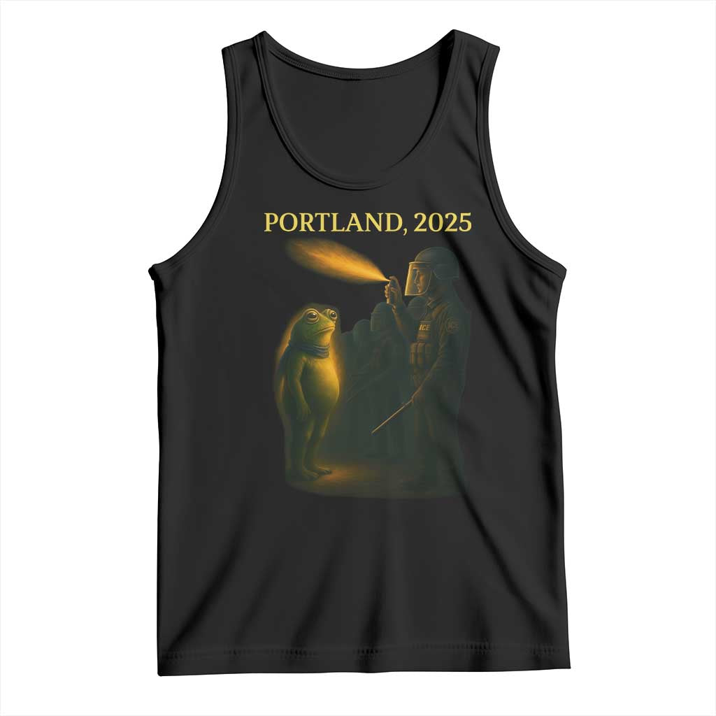Resist Frog Political Poste Tank Top Free Portland Vintage Protest Graphic TS02 Black Print Your Wear