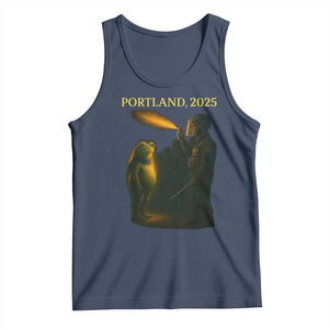 Resist Frog Political Poste Tank Top Free Portland Vintage Protest Graphic TS02 Navy Print Your Wear