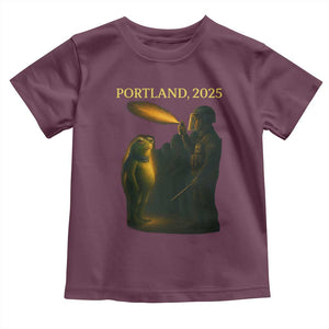 Resist Frog Political Poste Toddler T Shirt Free Portland Vintage Protest Graphic TS02 Maroon Print Your Wear