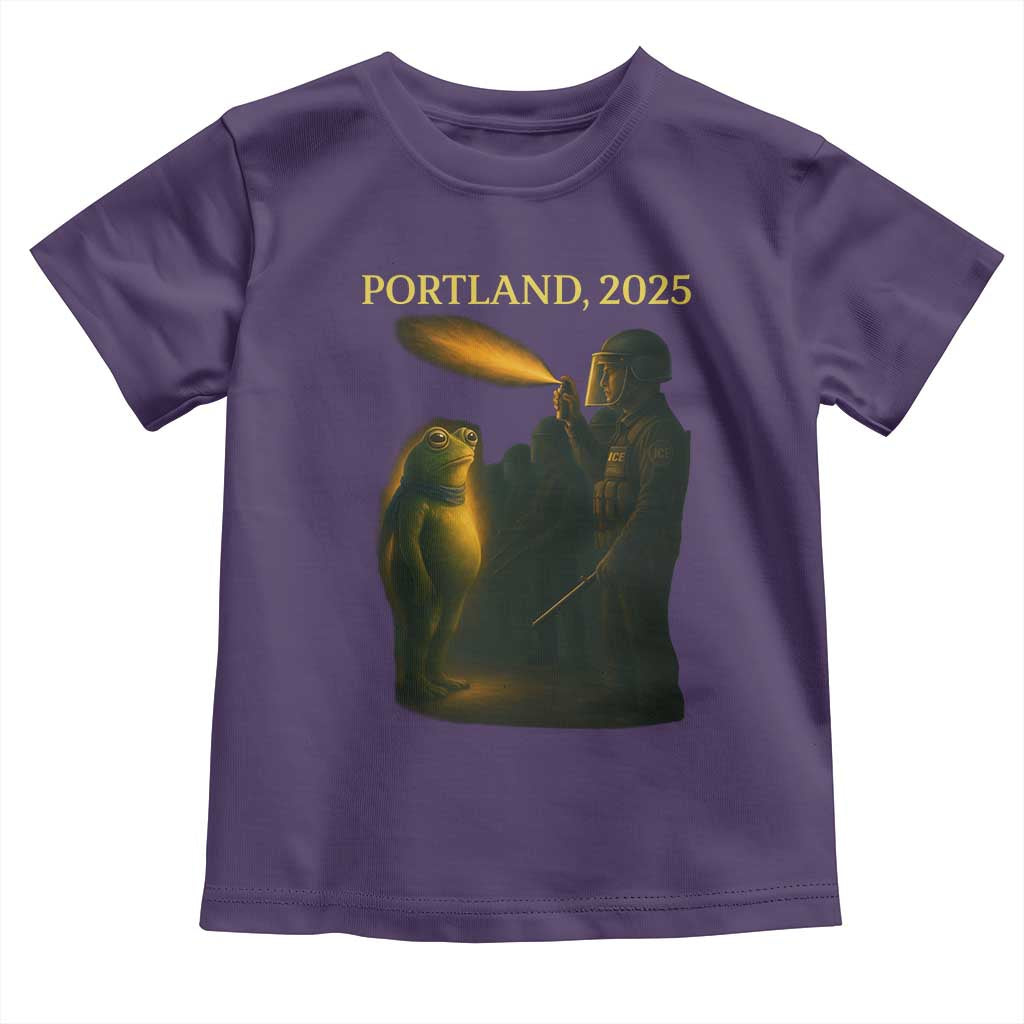 Resist Frog Political Poste Toddler T Shirt Free Portland Vintage Protest Graphic TS02 Purple Print Your Wear