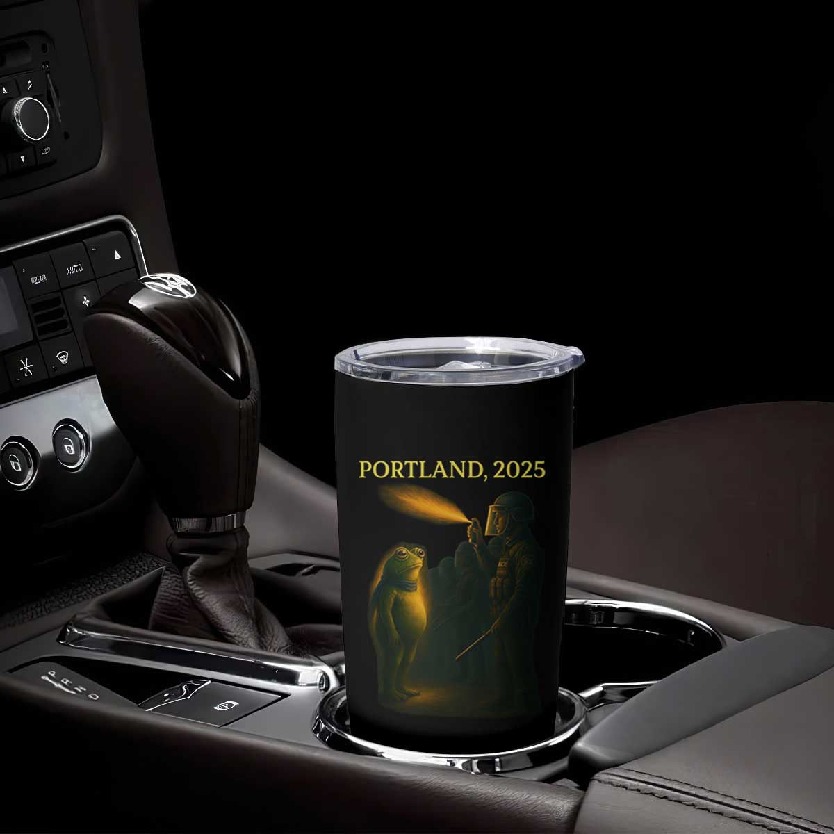 Resist Frog Political Poste Tumbler Cup Free Portland Vintage Protest Graphic TS02 Print Your Wear