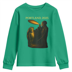 Resist Frog Political Poste Youth Sweatshirt Free Portland Vintage Protest Graphic TS02 Irish Green Print Your Wear