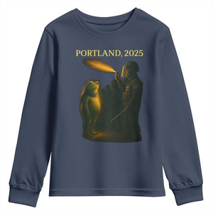 Resist Frog Political Poste Youth Sweatshirt Free Portland Vintage Protest Graphic TS02 Navy Print Your Wear
