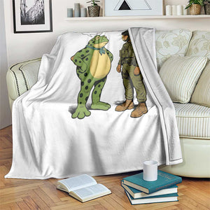 Funny Frog Bruh Resist Meme Throw Blanket Free Portland Oregon Political Satire TS02 Print Your Wear