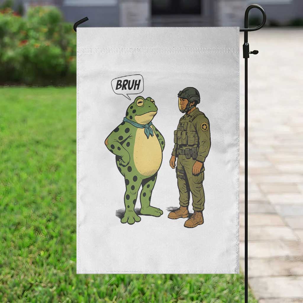 Funny Frog Bruh Resist Meme Garden Flag Free Portland Oregon Political Satire TS02 Print Your Wear