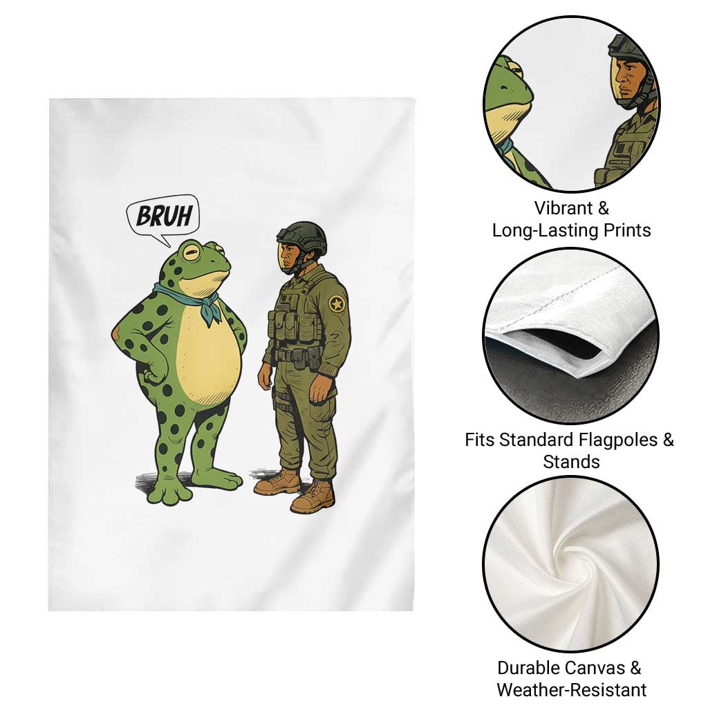 Funny Frog Bruh Resist Meme Garden Flag Free Portland Oregon Political Satire TS02 Print Your Wear