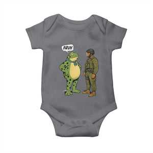 Funny Frog Bruh Resist Meme Baby Onesie Free Portland Oregon Political Satire TS02 Charcoal Print Your Wear