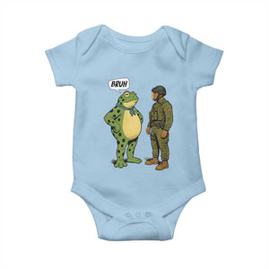 Funny Frog Bruh Resist Meme Baby Onesie Free Portland Oregon Political Satire TS02 Light Blue Print Your Wear