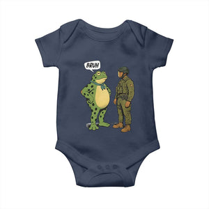 Funny Frog Bruh Resist Meme Baby Onesie Free Portland Oregon Political Satire TS02 Navy Print Your Wear