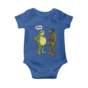 Funny Frog Bruh Resist Meme Baby Onesie Free Portland Oregon Political Satire TS02 Royal Blue Print Your Wear