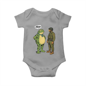 Funny Frog Bruh Resist Meme Baby Onesie Free Portland Oregon Political Satire TS02 Sport Gray Print Your Wear