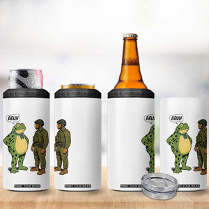 Funny Frog Bruh Resist Meme 4 in 1 Can Cooler Tumbler Free Portland Oregon Political Satire TS02 Print Your Wear