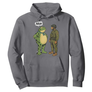 Funny Frog Bruh Resist Meme Hoodie Free Portland Oregon Political Satire TS02 Charcoal Print Your Wear