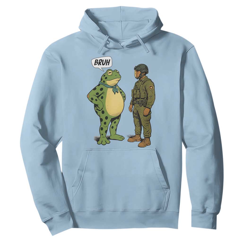 Funny Frog Bruh Resist Meme Hoodie Free Portland Oregon Political Satire TS02 Light Blue Print Your Wear