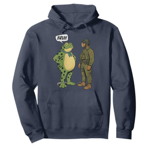 Funny Frog Bruh Resist Meme Hoodie Free Portland Oregon Political Satire TS02 Navy Print Your Wear