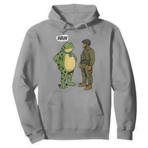 Funny Frog Bruh Resist Meme Hoodie Free Portland Oregon Political Satire TS02 Sport Gray Print Your Wear
